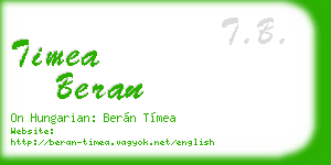timea beran business card
