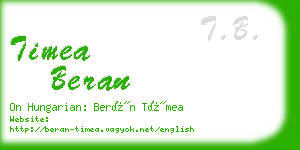 timea beran business card